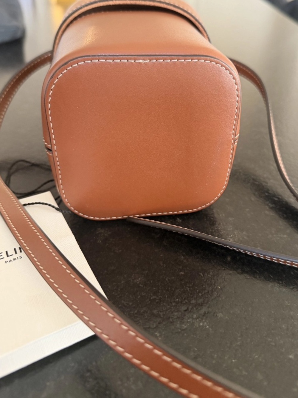 Celine Tan Leather Cuir Triomphe Crossbody Box Bag - Picture 6 of 10